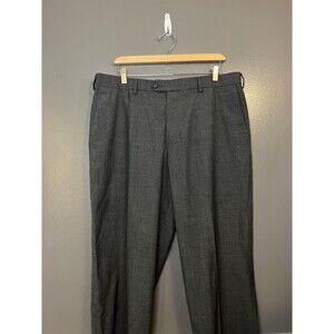 Dockers Pants Mens 36x29 Gray Relaxed Fit Flat Front Wool Blend Dress Trousers